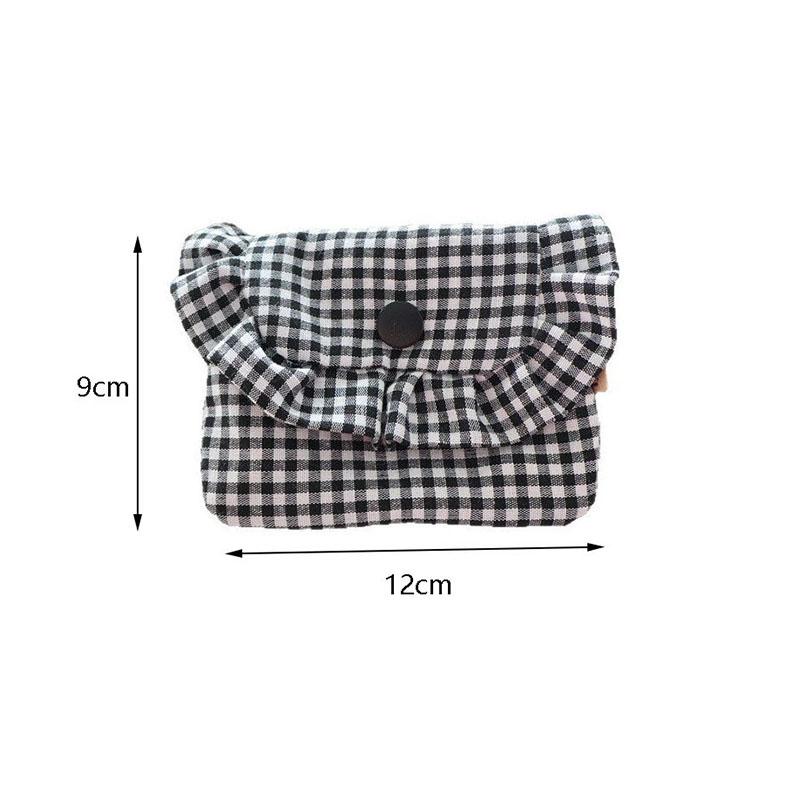 Mini Sanitary Napkin Pad Pouch  Flip Clutch Card Holder Wallet Student Card Holder ID Document Organizer Case Purse