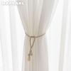 1PC NAPEARL Elegant Solid Color Soft Sheer Tulle Curtain Modern Textured Window Screening for Living Room Bedroom Home Decor