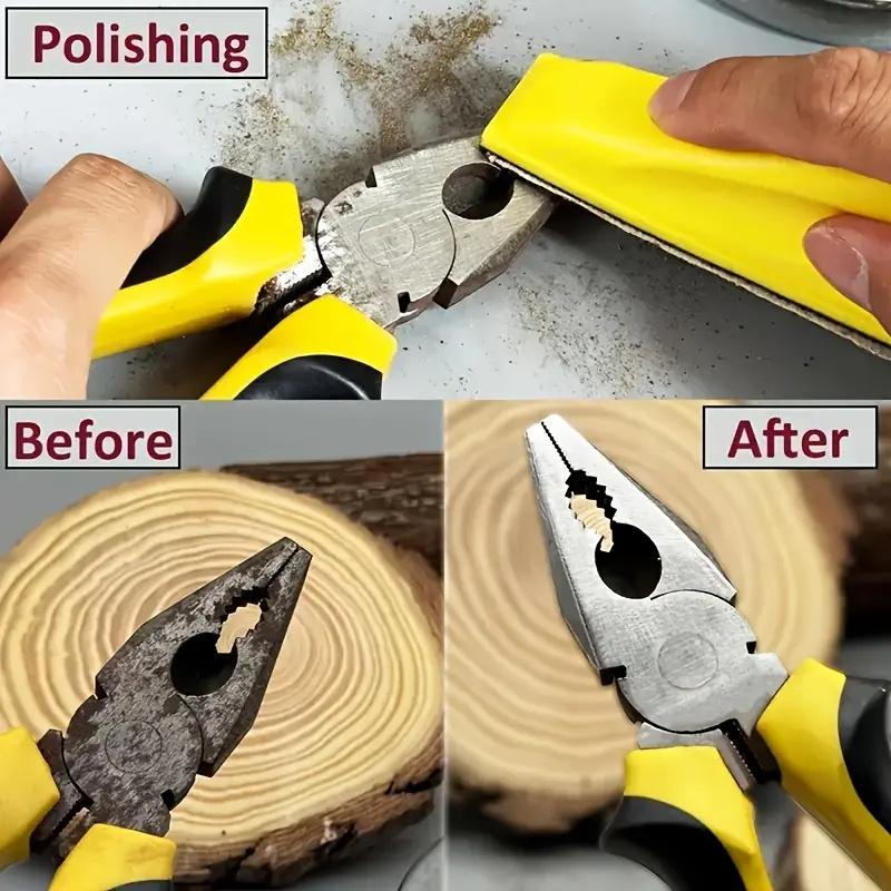 15/36/106pcs Mini Polishing Kit, Medium Grind Aluminate Sandpaper, Plastic Handle for Woodworking and Tight Spaces