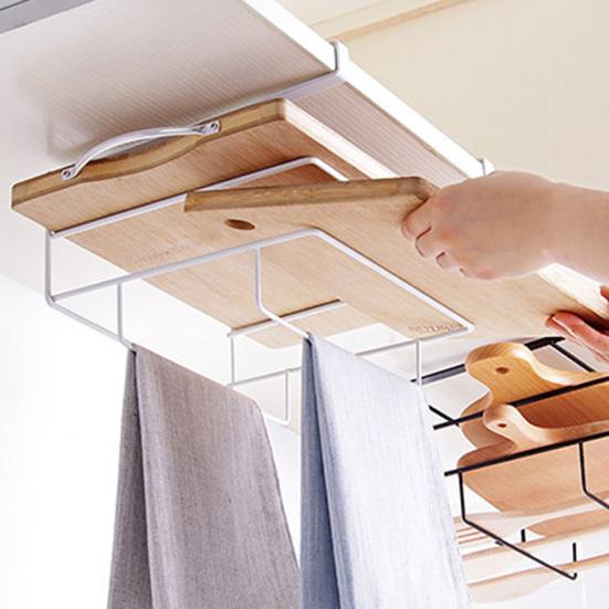 Dvouvrstvá kuchyňská skříňka Železná police Stojan na krájení Úložný stojan Držák na ručníky