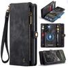Wallet Case for Galaxy A57 5G - Leather/PU, Black, With Lanyard