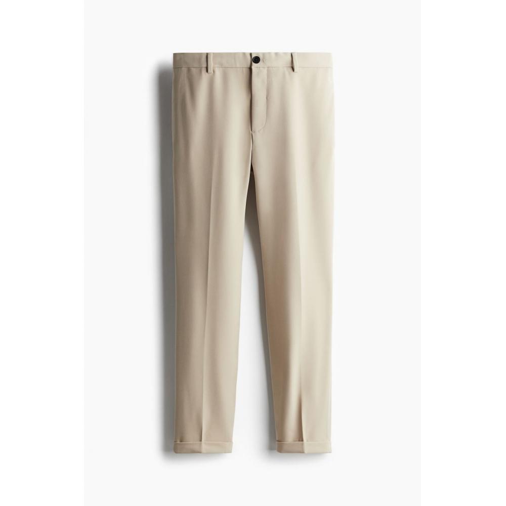 

H M sliM Fit Tailored Trousers ligHt Beige