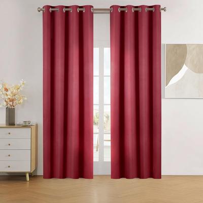 Polyester 100% Blackout Plain Door Curtains|100% Room Darkening| Blackout Door Curtains| 7 Feet |Set of 2| Plain Design