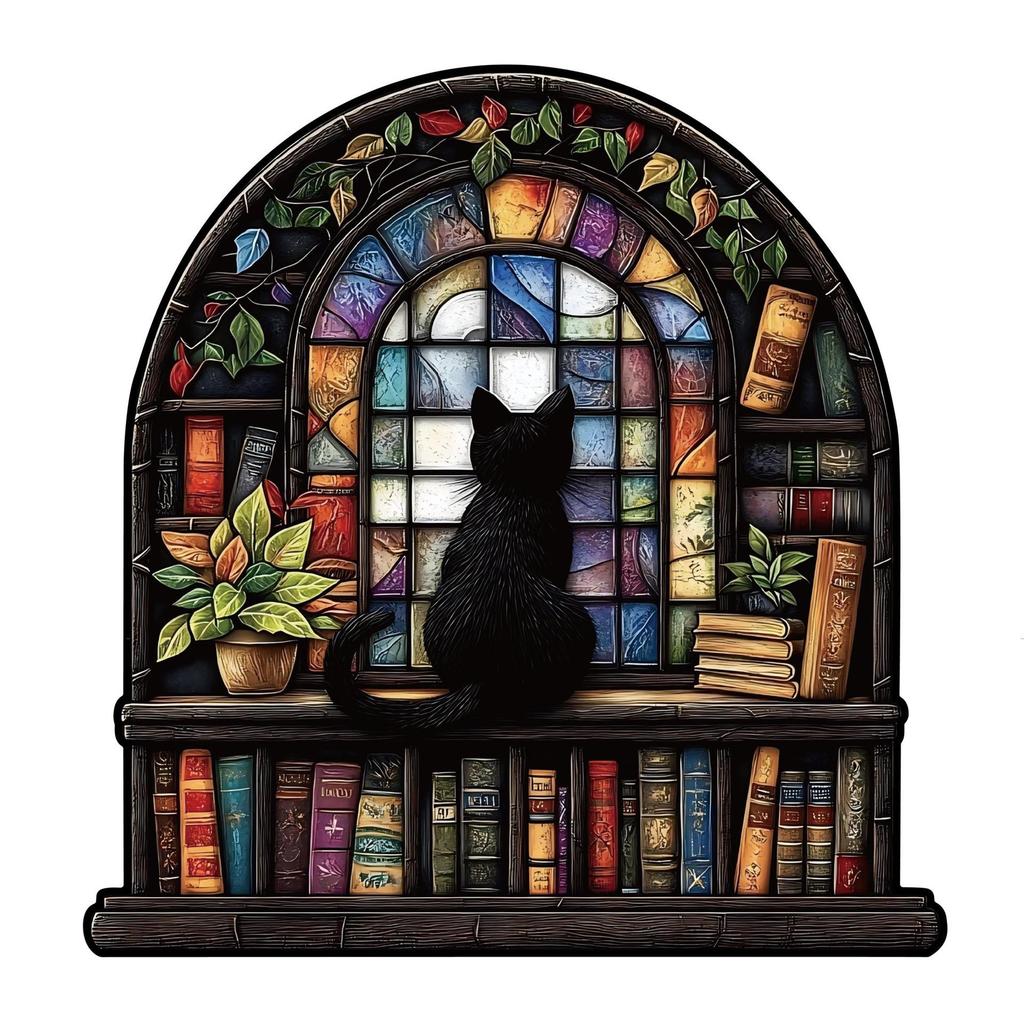 Wacocetoy Cat Jigsaw Puzzle: Wooden, Irregular, Interlocking Pieces with Decompression Money Box.
