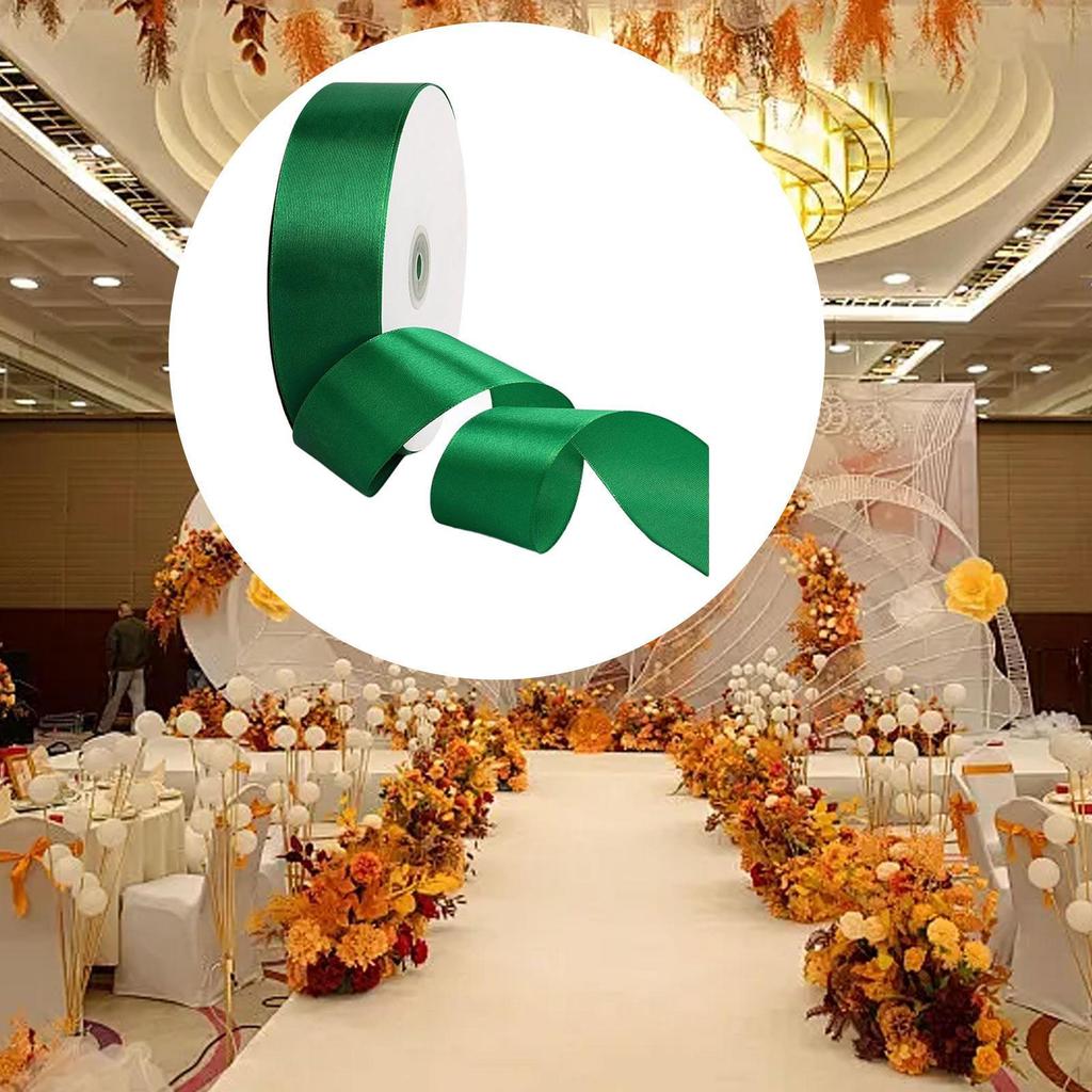 Solid Ribbons Roll 100Yards Wide Satin Ribbon for Floral Bouquet Hair Bows Making Valentine's Day