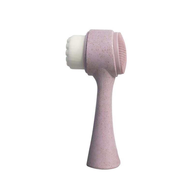 Dual-Sided Silicone Facial Cleansing Brush - Soft Blackhead & Pore Massager