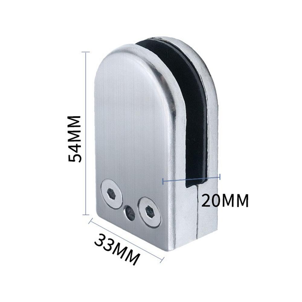 4pcs 304 Stainless Steel Glass Clamps for 6-8mm Polished Glass