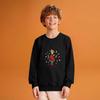 Kindermode Locker geschnittenes lässiges Langarm-Weihnachtspullover-Sweatshirt mit übergroßem Rundhalsausschnitt