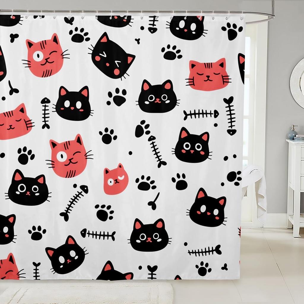 Yellow Rubber Duck Shower Curtain Set,Cute Swimming Duck Bathroom Decor for Kids,Kawaii Animal Bathroom Set Gifts for Pet Lovers