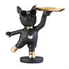 Desk Polyresin Dog Statue Tray Organizer for Living Room Home Decor Snack Holder Decorative Multi