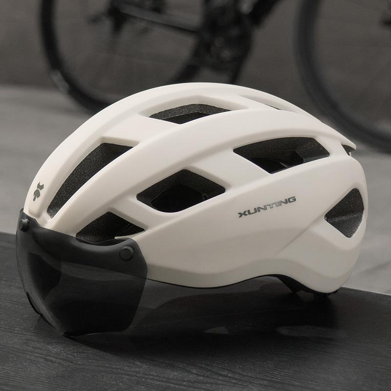 

Bicycle Helmet with Brim Integrated Cycling Helmet Men s Mountain Road Bike Hard Hat Women s Cycling Wear One Size