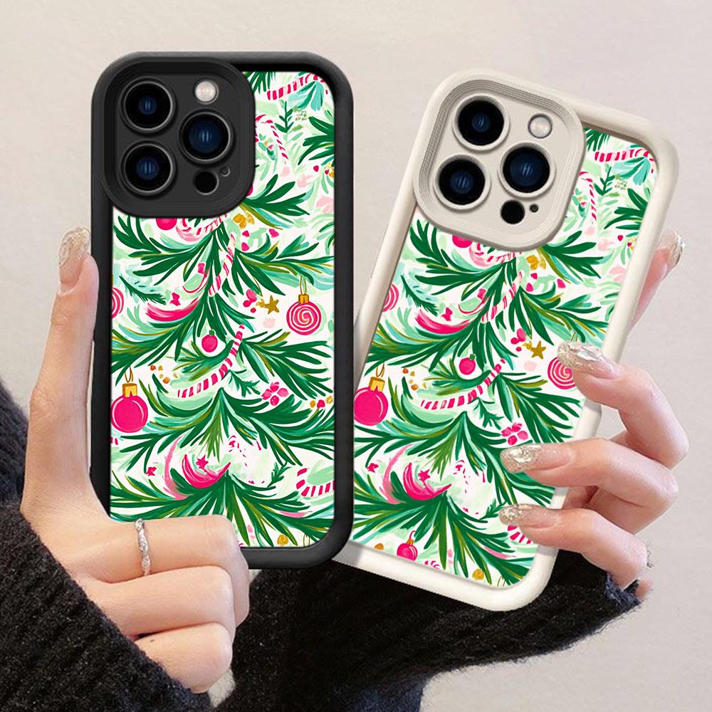 JT336 Merry Bright colorful Christmas for iPhone 17 16 15 14 13 Pro Max Samsung S26 S25 Ultra A17 A16 A07 A56 Xiaomi 15T Redmi 15c Note 14 Soft Case
