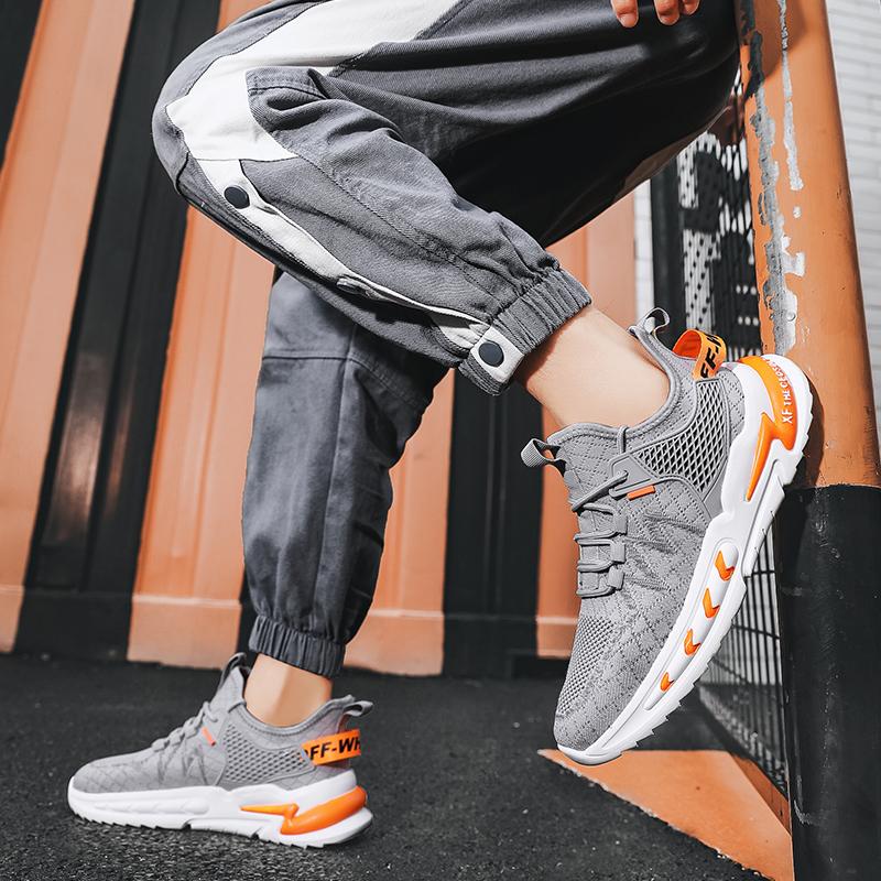 Men'S Sneakers Casual Mesh Shoes Men Comfortable Running Sneakers Lace-Up Sports Fitness Shoes Walking Shoes Lightweight Sneaker