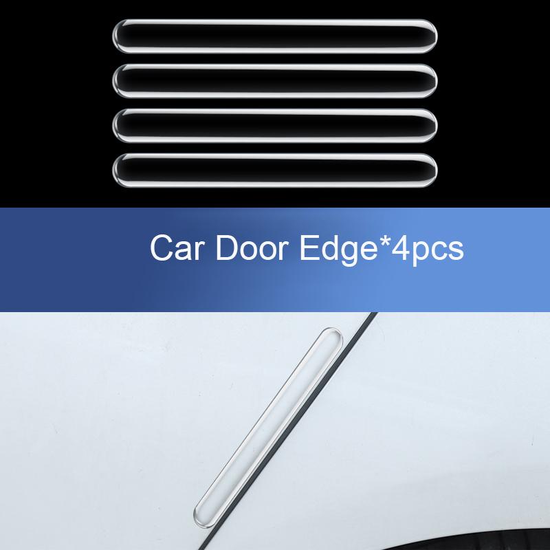 4pcs Car Door Handle Bowl Scratch Protective Stickers Universal Invisible Car Sticker Bumper Anti-collision Protection