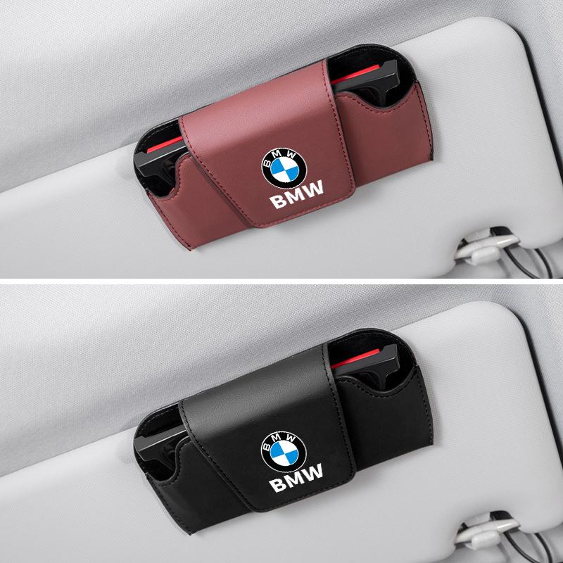 BAGF7 2026 Car Sticker Car Sun Visor Glasses Clip Sunglasses Protective Box Storage Case For BMW E46 E90 E60 F30 F10 E39 E36 F20 E87 E