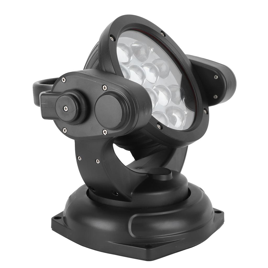 Boat Searchlight 60W 12‑24V 6500LM 360 Degrees Rotaty 12 LED Chips with Remote Control Outdoor Lamp