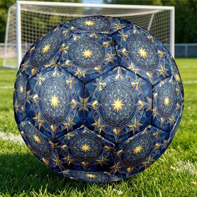 1pc Cosmic Geometry Themed Soccer Ball, Size 5, Lightweight PVC Material, Outdoor Training Soccer Ball Gift. Q62271