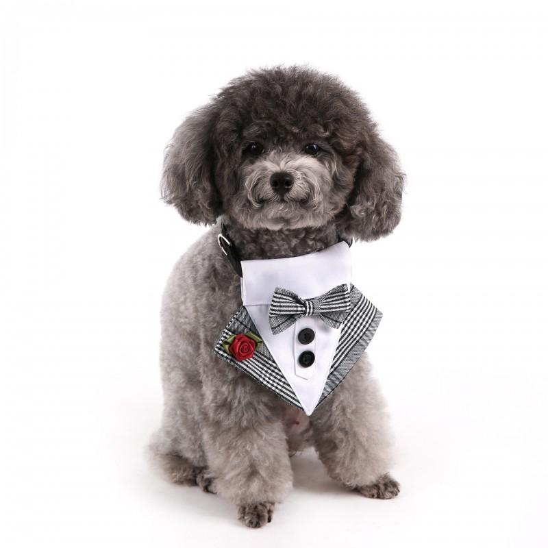 British Style Wedding Dog Bandana Christmas New Pet Scarf Bib Dogs Cats