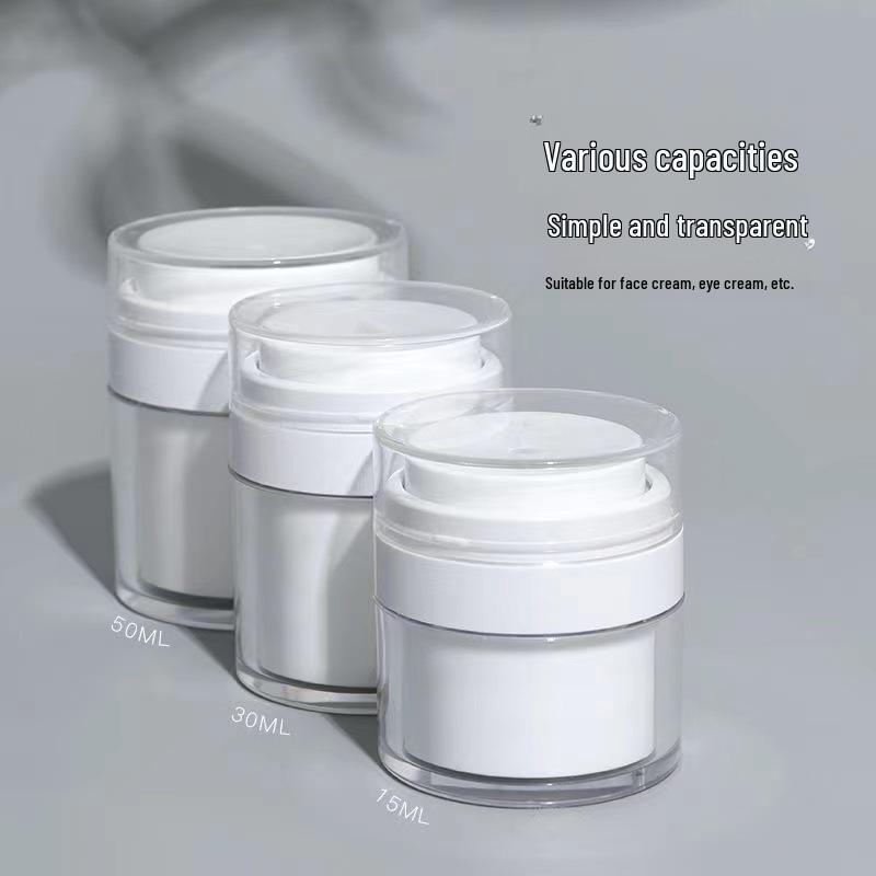 

Портативный вакуумный пресс-насос для косметики: Многоразовый дорожный флакон для крема для лица, лосьона и тональной основы.