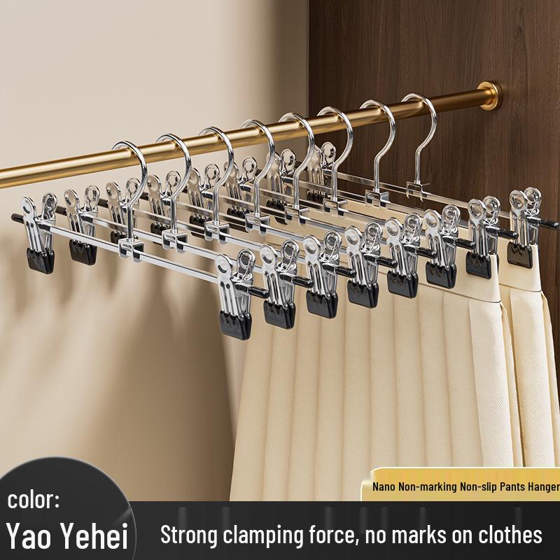 Strong No-Mark Trouser and Skirt Hanger Clips for Drying and Storage