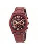 Brown Stainless Steel 3-Eye Multi-Function Week & Date Business & Leisure Quartz Watch Waterproof for Women ES4110