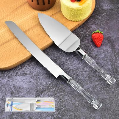 2 Stück Edelstahl Kuchenheber Set Brot Pizza Messer Dessert Torte Fondant Teiler Schneider Spatel Servierer Backwerkzeug für Hochzeit