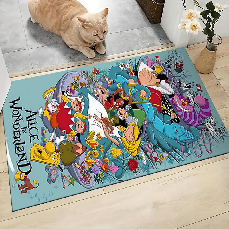 Alice Wonderland Adventure Carpet Rug Soft Washable Antislip Home Living Room Sofa Mats Personalized Christmas Rug