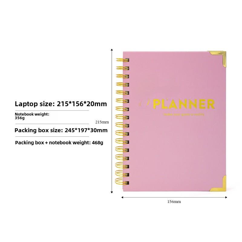 Agenda Mensile A5 2025: Calendario Inglese con Rilegatura a Spirale in Raffinata Scatola Regalo, Logo Personalizzato Disponibile