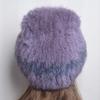 Genuine Real Natural Knitted Mink Fur Hat Luxury Women Handmade Knit Fashion Winter Warm Headwear Beanies Cap