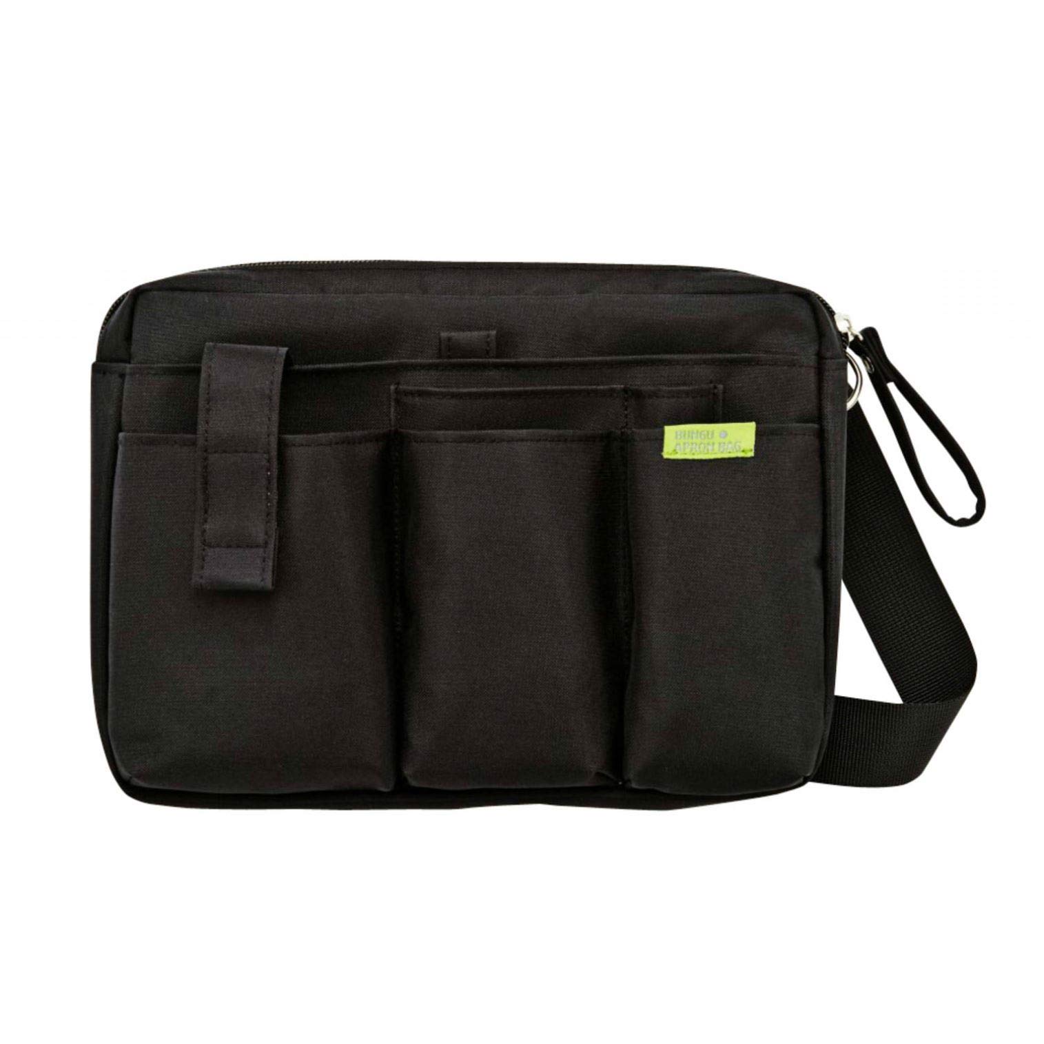 

Kutsuwa Stationery Apron Bag with BE005BK Gusset, Black, чорний