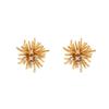 Dandelion Zirconia Stud Earrings: Women's High-End Retro Luxury for Spring/Summer