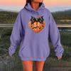 Women's Long-sleeved  Oversized Dropped Shoulder Sleeves Women's Hooded Halloween Print Plush Sweatshirt