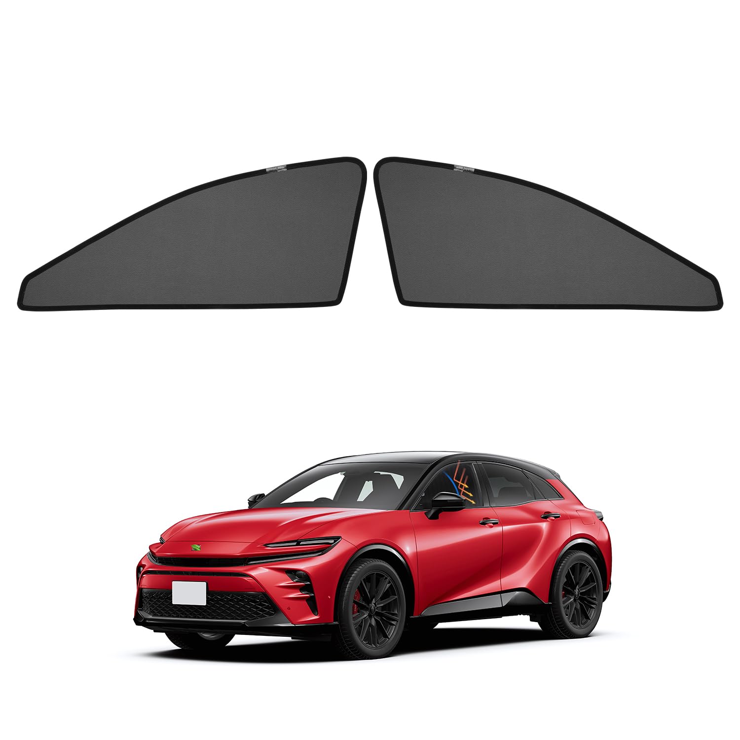 

Cartist Toyota Crown Sedan Mesh Blackout Car Shades UV Magnetic Easy Light Interior 2 Panels Sport/Crown Curtains, Sunshades, (R5.11-Present), чёрный