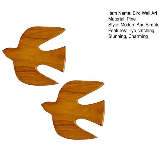 Wood Flying Birds Wall Decor Vintage Wooden Wall Hanging Pigeon Sculpture for Nursery Living Room Bedroom Farmhouse Wall Decor
