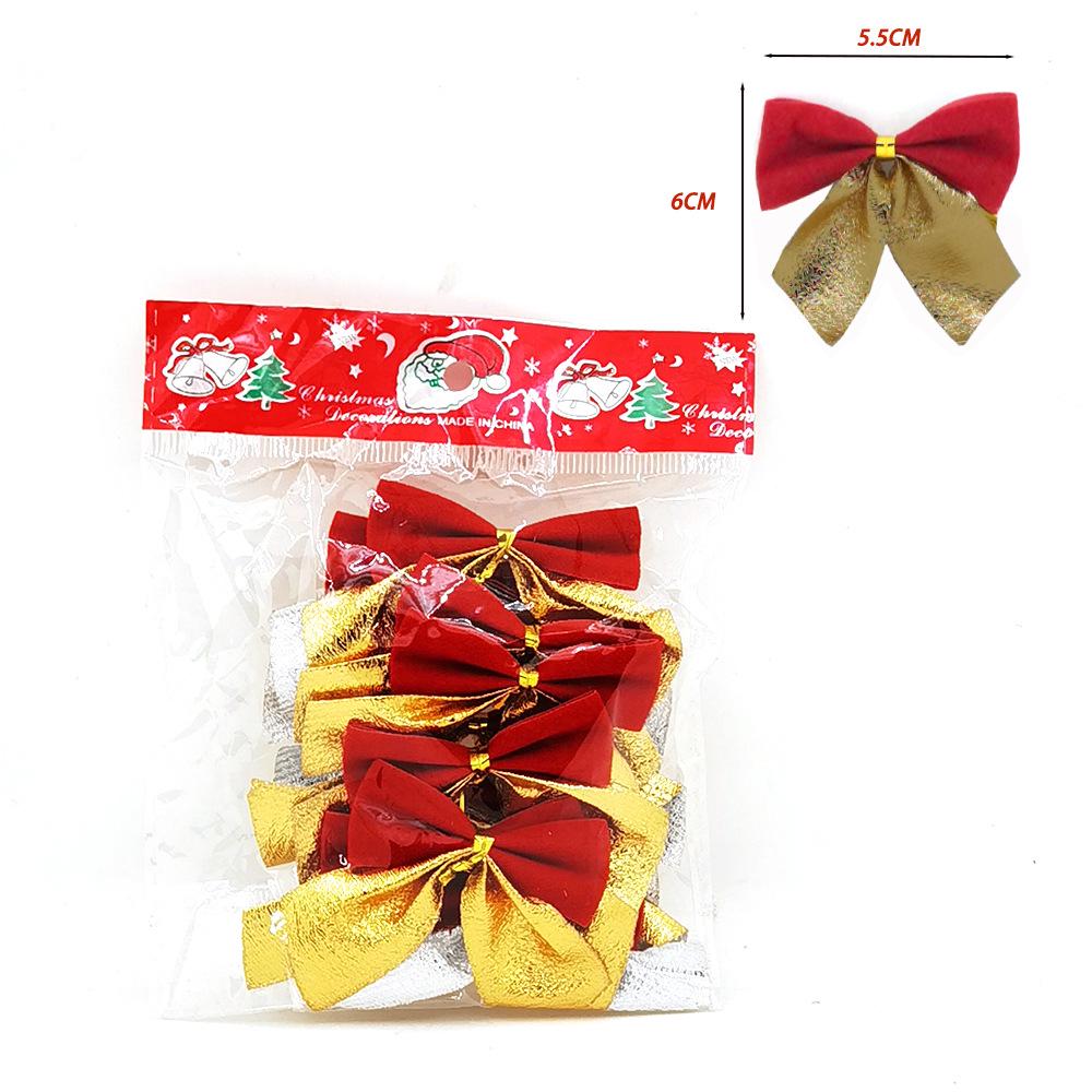 Christmas Bows Ornaments - Pack of 12 Holiday Decorations & Gifts