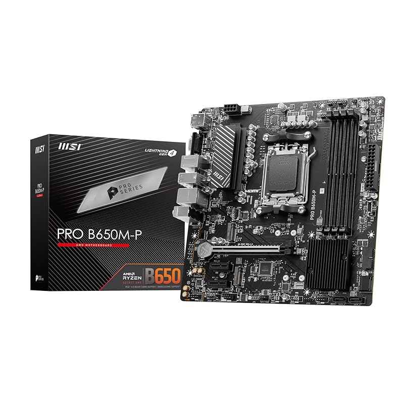 

MSI motherboard PRO B650M-P AMD [Equipped with B650] [Amazon limited model] ATX DDR5-7200 (OC) compatible Ryzen 8000/7000 Series (AM5) compatible