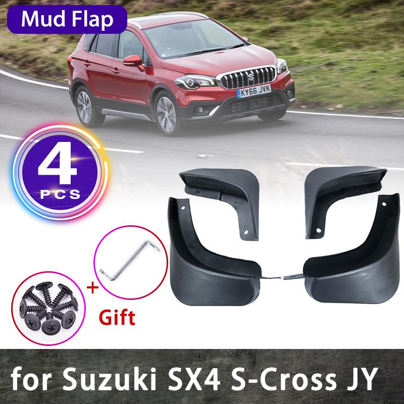4X For Suzuki SX4 Hatchback S Cross  2014~ JY Front Rear Car Mudflaps Mudguards Splash Guards Mud Flap Car Accessories