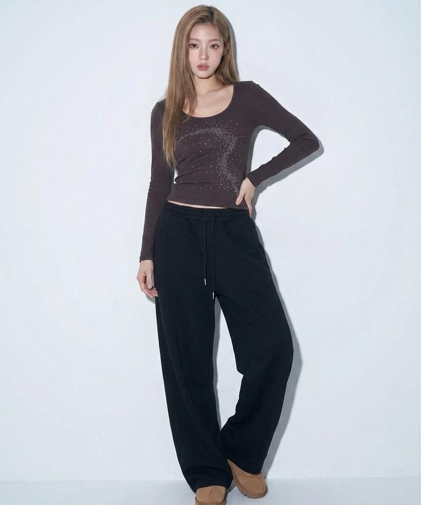 BORN SLIPPY Future Wave Rib Long Sleeve Tee (Brown)
