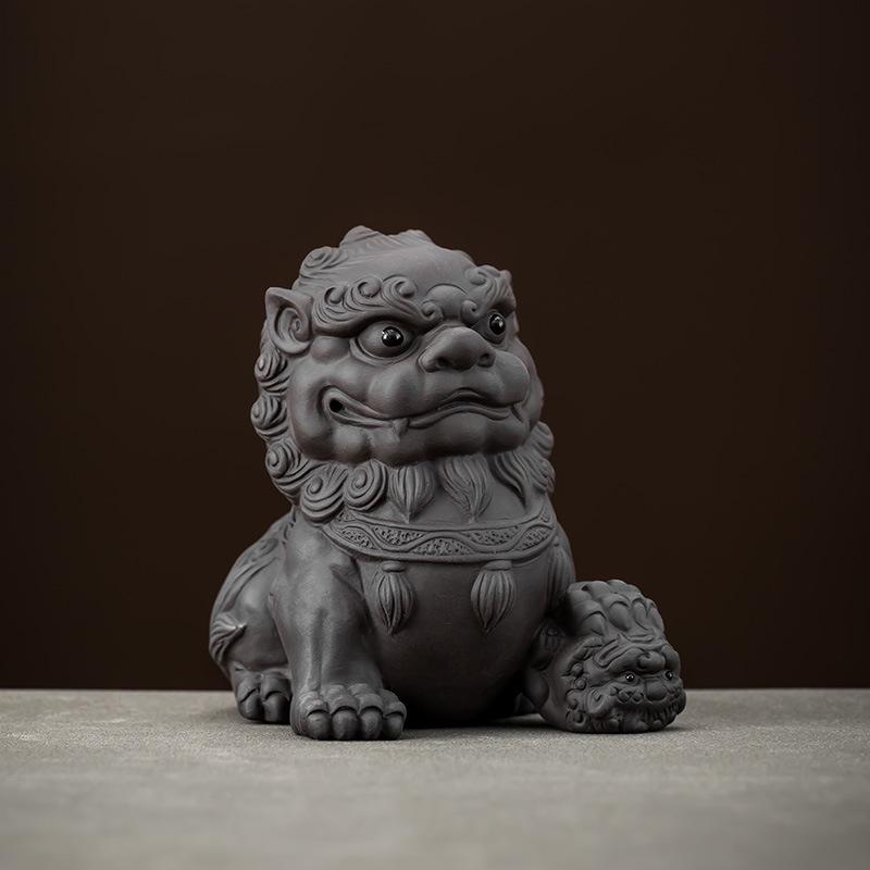 Purple Clay Pixiu Tea Pet for Kung Fu Tea Set, Desktop Decoration