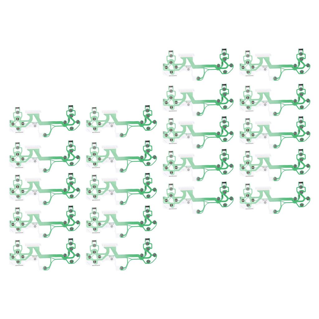 20Pcs Flexible Ribbon Circuit Board Fit for 4 Pro Slim Controller Conductive Film Replacement Game Console Parts
