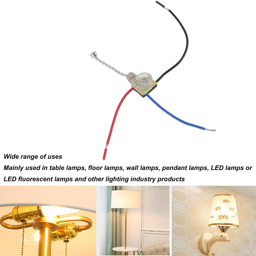 4Pcs Ceiling Fan Light Replacement Lamp Pull Chain 3 Wire Ceiling Fan Lamp 250V 125V