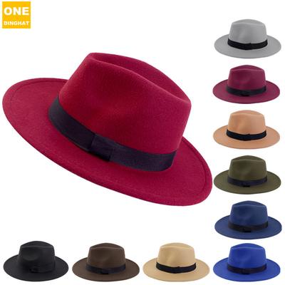 Moda Sombrero de Copa de Lana para Hombre y Mujer Sombrero de Jazz Sombrero de Caballero Sombrero de Fieltro Jdl-17
