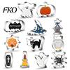Durable Stainless Steel Baking Molds 12Pcs Halloween Cookie Cutter Set, Biscuit Molds, DIY Pumpkin Scalloped Edge Mold Ghost Black Cat Bat