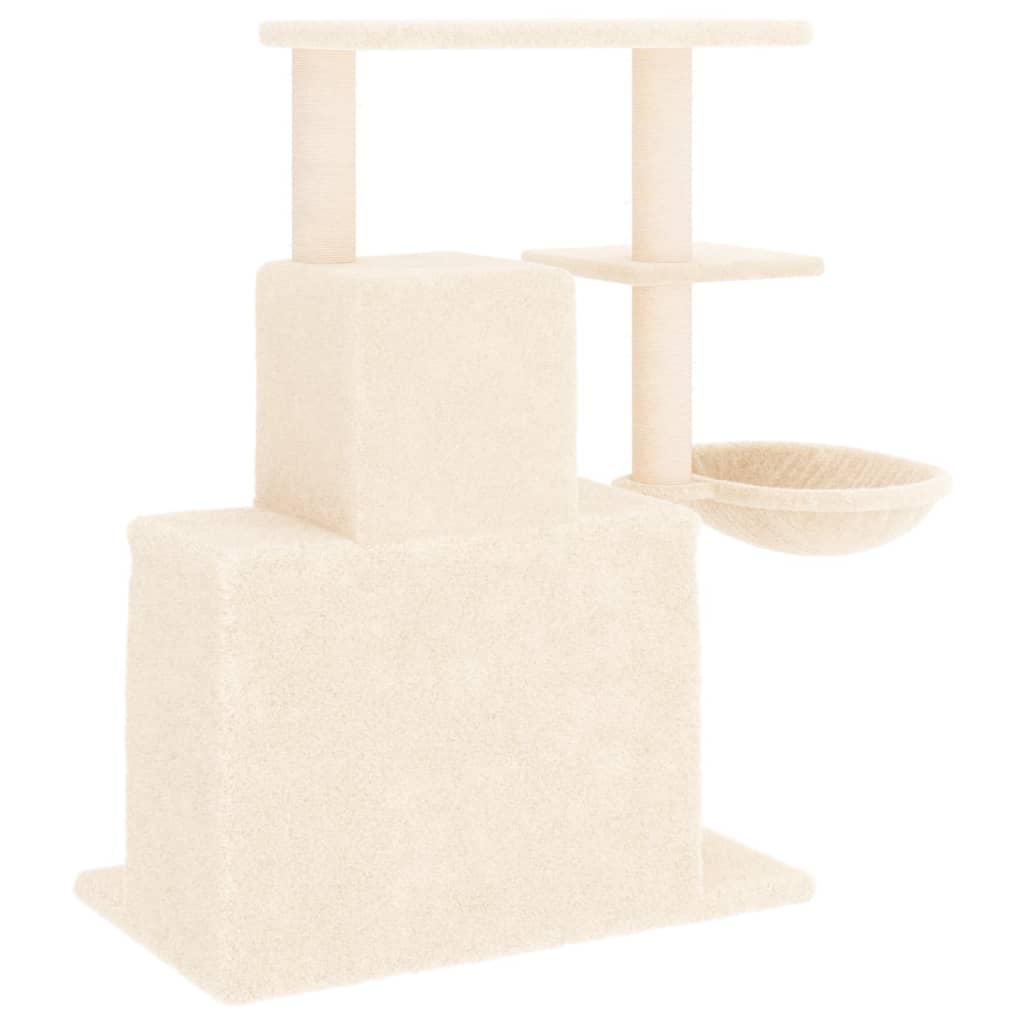 Cream Colored Cat Tree with Sisal Scratching Posts 83 Cm
