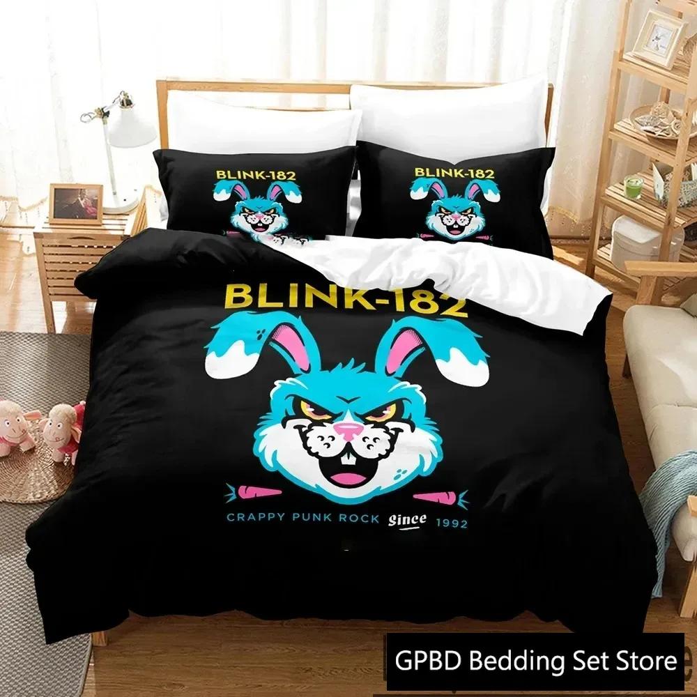 3D-Druck Blink-182 Bettwäscheset Doppelbett Einzelbett King Bettbezug Steppdecke Kissenbezug Jungen Mädchen Erwachsene Schlafzimmer