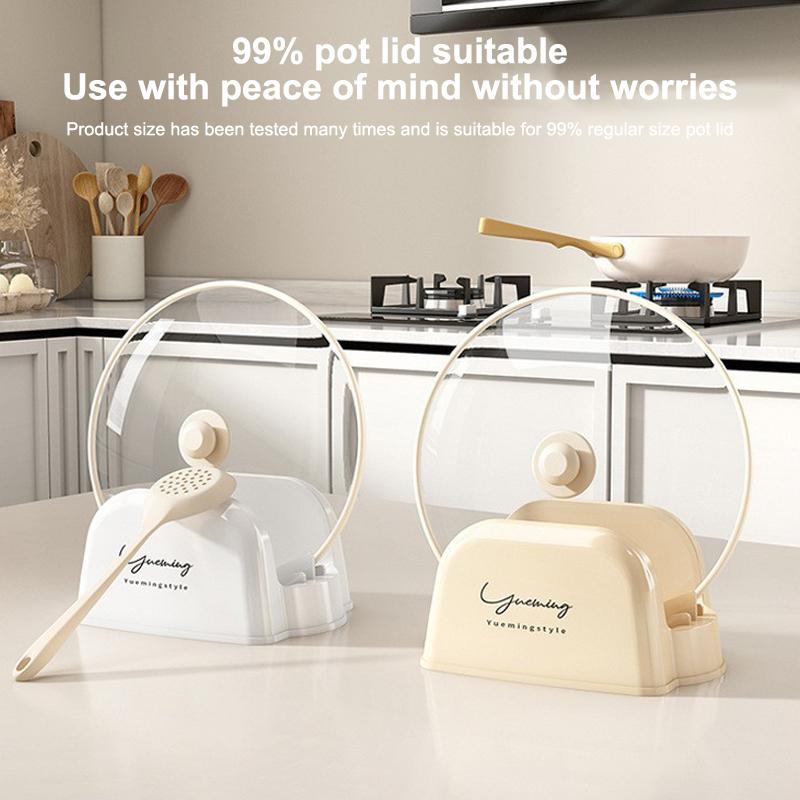 1 Stück Multifunktionales Kunststoff Küchenarbeitsplatten-Aufbewahrungsregal Haushalt Suppenlöffel Topfdeckel Aufbewahrungsregal