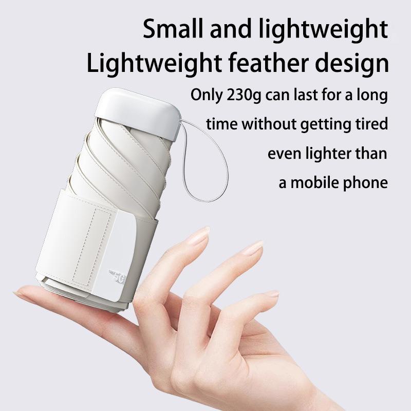 Mini Card Umbrella Sun Umbrella Sunshade Sun Protection Dual-use UV Protection Compact Portable Folding Women's Pocket Umbrella