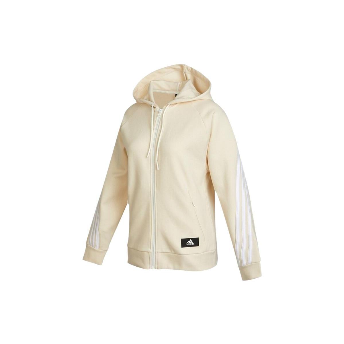 (WMNS) adidas Future Icons 3-Stripes Hooded Track Top White Women s HE1660 S