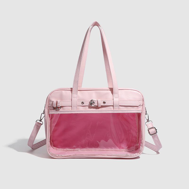 

Niche sweet and cool style tote bag women s 2025 new large-capacity shoulder bag travel handbag messenger fashion розовый