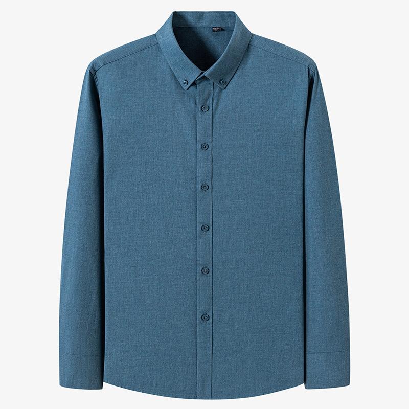 Solid Color Men's Long Sleeve Business Shirt